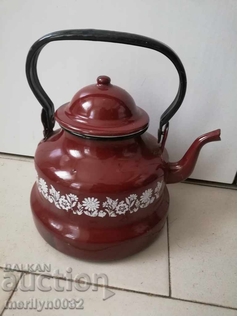 Enameled teapot from the Sotsa, a vessel with enamel, USSR Enameled teapot from the Sotsa, a vessel with enamel, USSR