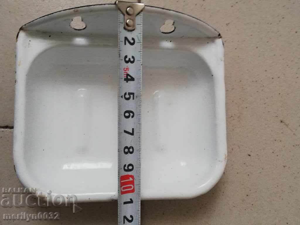 Enamelled soap dish soap dish from soap, enamel, PRC - 6 Enamelled soap dish soap dish from soap, enamel, PRC - 6