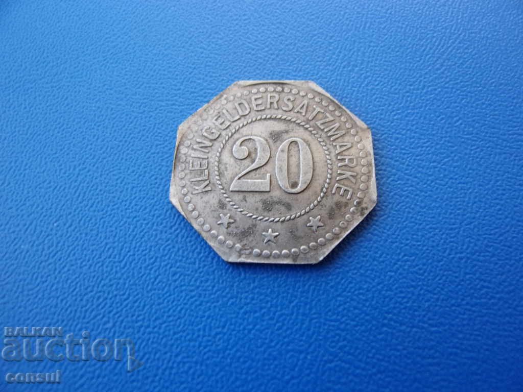 Germania - Ges 20 Pennig 1918 cu preț € 5.11 | 9.99 BGN