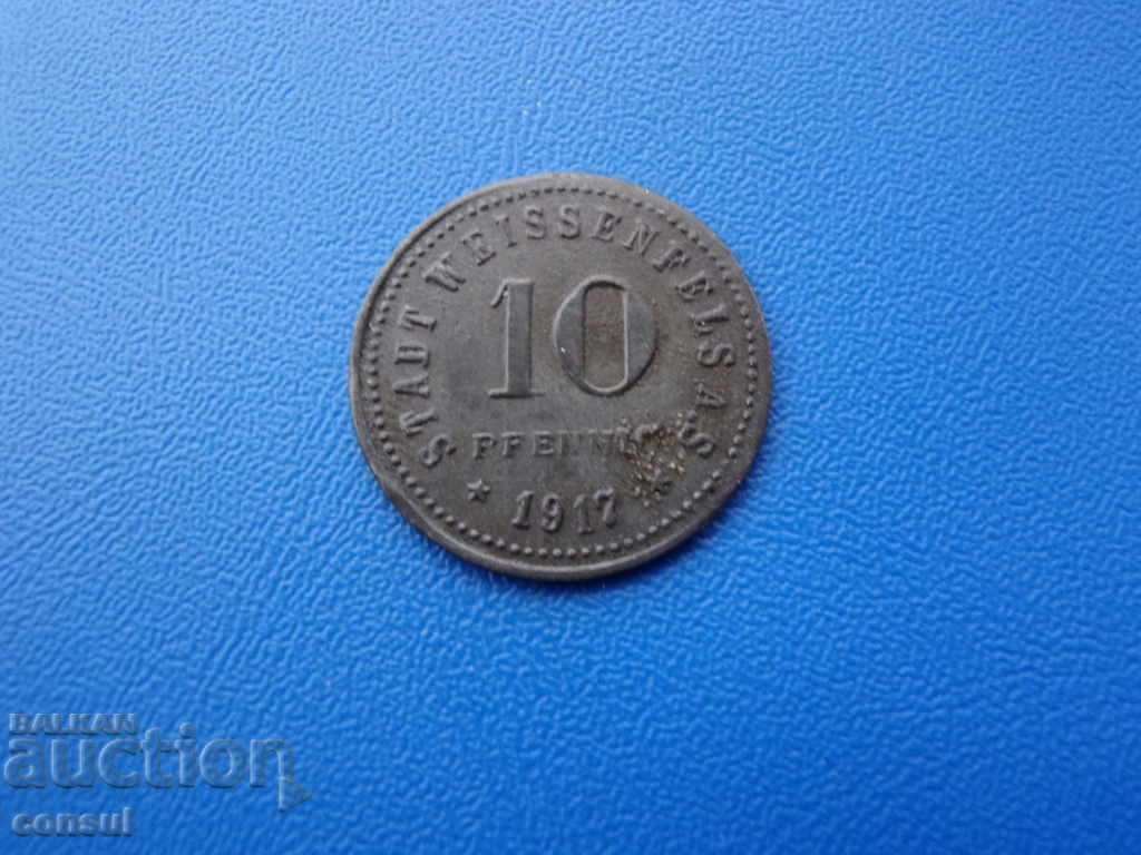 Γερμανία - Weissenfels a.S. 10 Pennig 1917 με τιμή € 6.14 | 12.01 BGN