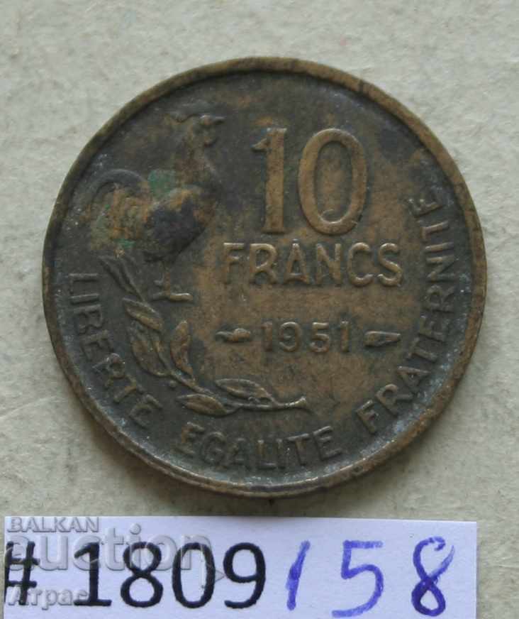 10 franci 1951 Franța