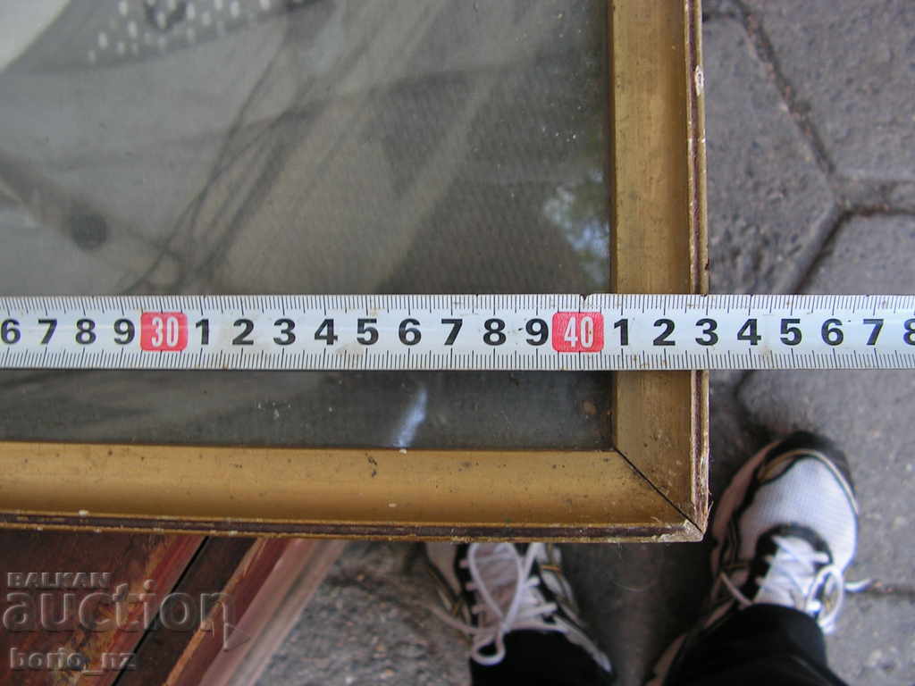 9569. OLD PICTURE DUTY PORTRAIT WOOD FRAME - 5 9569. OLD PICTURE DUTY PORTRAIT WOOD FRAME - 5