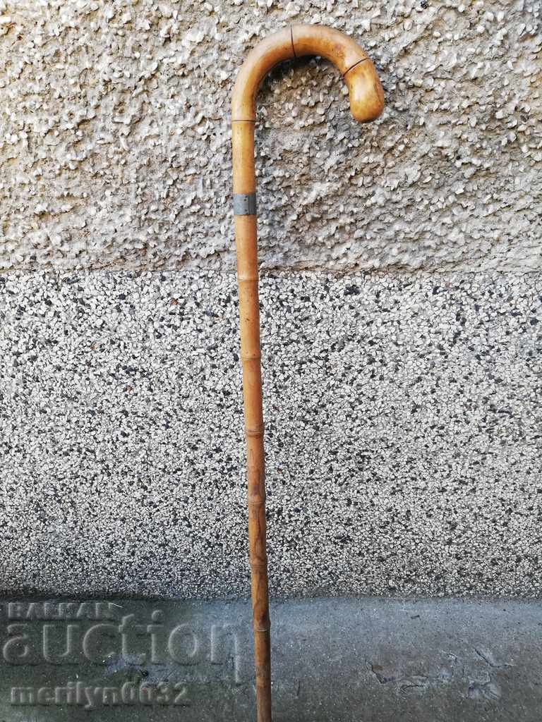 An old walking stick made of bamboo wood. of the 20th century with price 69.00 BGN | € 35.28 An old walking stick made of bamboo wood. of the 20th century with price 69.00 BGN | € 35.28