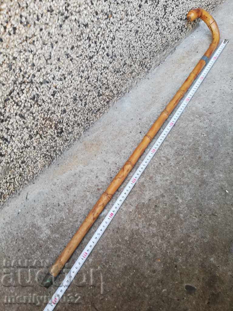 Delivery of An old walking stick made of bamboo wood. of the 20th century Delivery of An old walking stick made of bamboo wood. of the 20th century