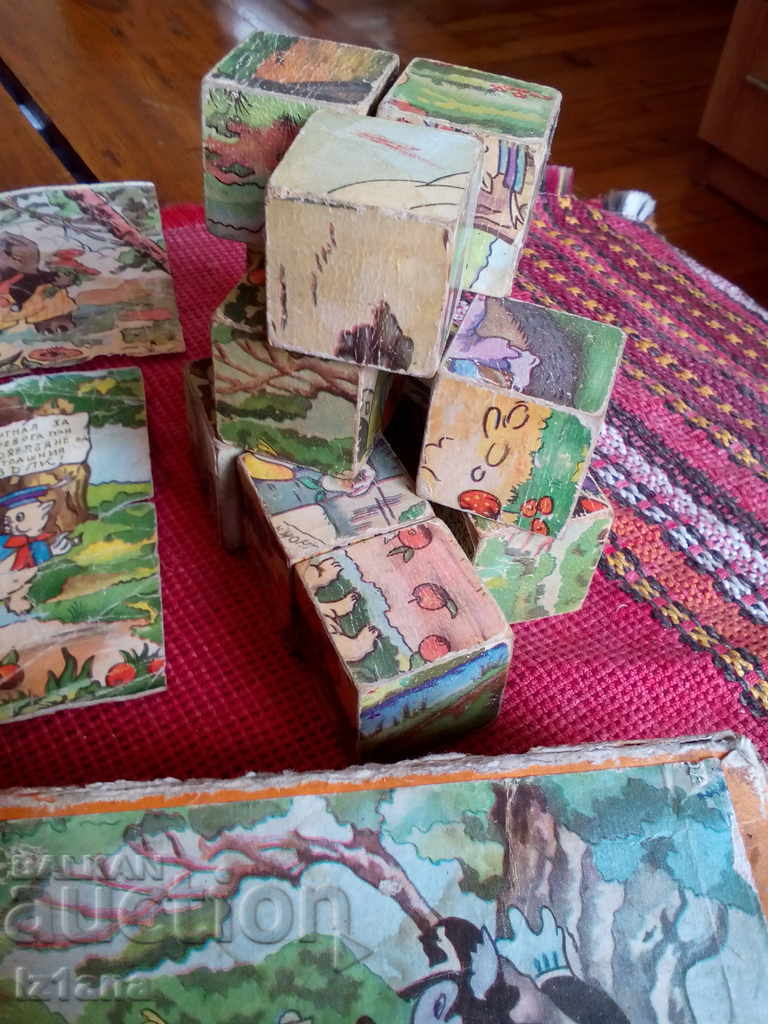 Delivery of An old childish game with cubes Delivery of An old childish game with cubes