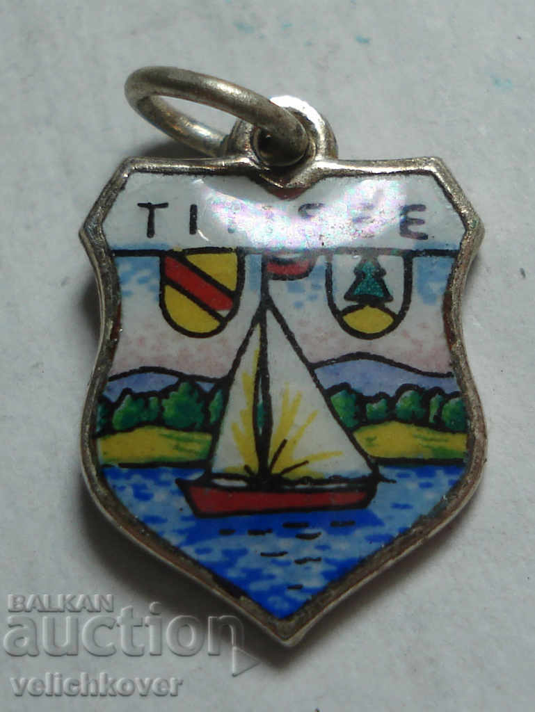 23451 Germany sign coat of arms city Titi See silver sample 100