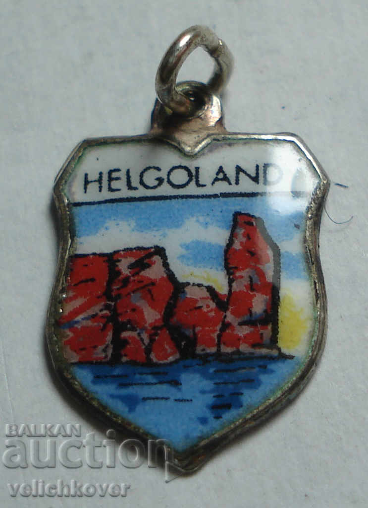23454 Германия знак герб град Helgoland сребро проба 800