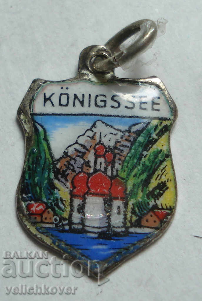 23455 Germany sign coat of arms city Konigssee silver sample 800