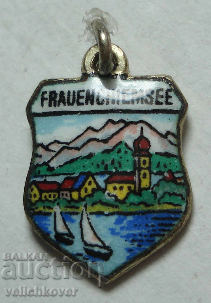 23459 Γερμανία υπογράφουν οικόσημο πόλη Frauenchiemsee ασήμι