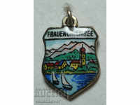 23459 Germany sign coat of arms city Frauenchiemsee silver