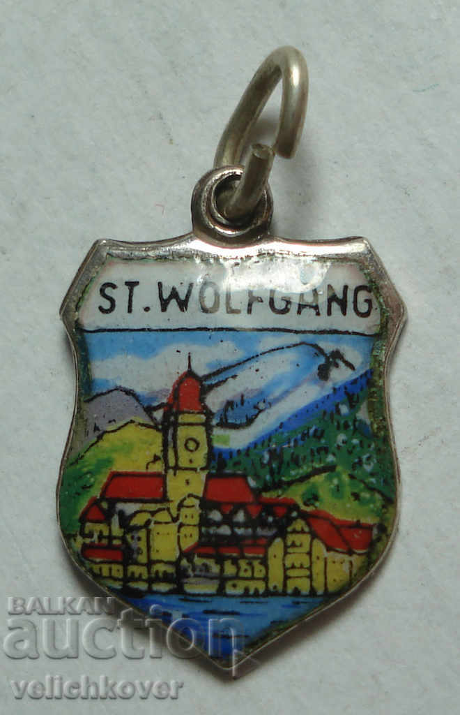 23460 Germania semnează stema oraș Sf. Wolfgang eșantion de argint 800