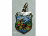 23460 Германия знак герб град St. Wolfgang сребро проба 800