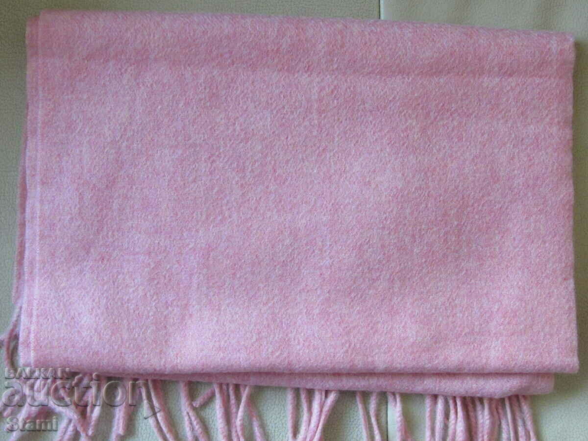 Fine scarf 100% cashmere, coral, Mongolia - 7 Fine scarf 100% cashmere, coral, Mongolia - 7