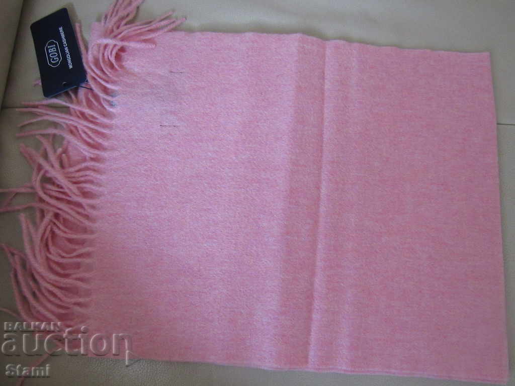 Fine scarf 100% cashmere, coral, Mongolia Fine scarf 100% cashmere, coral, Mongolia