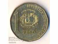 Dominican Republic 1 peso 1991 year