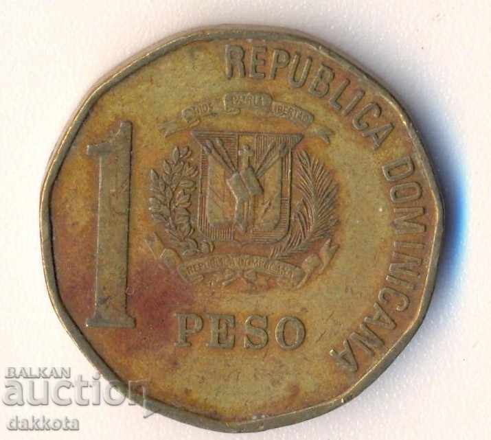 Republica Dominicană 1 peso 1992 an