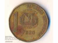 Republica Dominicană 1 peso 1992 an
