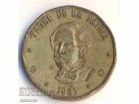 Доминиканска република 1 песо 1993 година