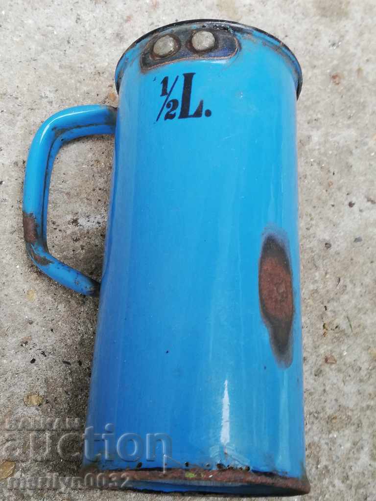 An old measure of liquid, a pot of alcohol, beer, wine, brandy - 7