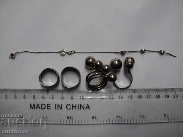 Delivery of LOT OF SILVER, RINGS, PENDANT.