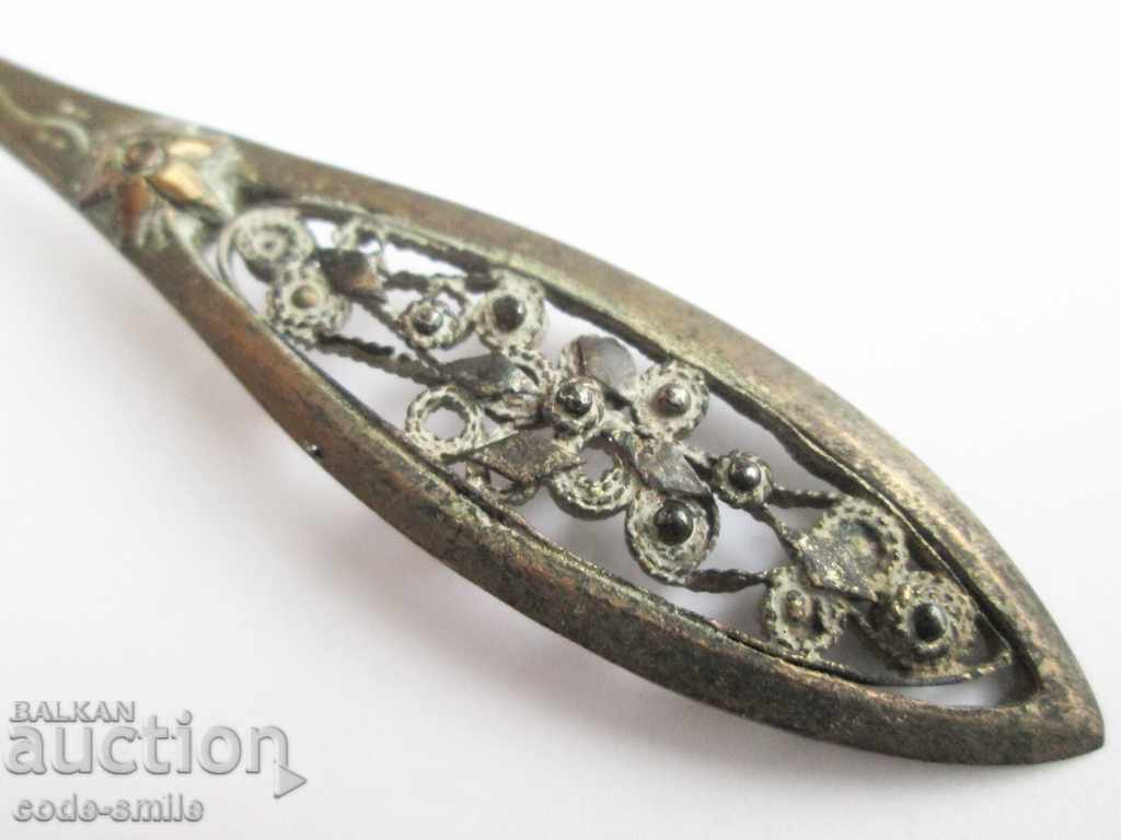 An old Renaissance silver spoon with filigree - 5 An old Renaissance silver spoon with filigree - 5