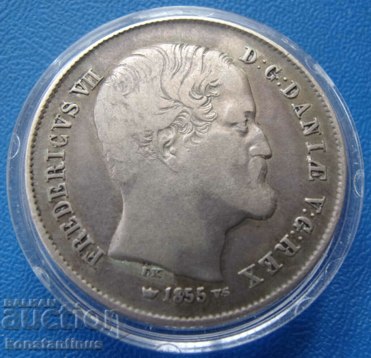 Danemarca ½ Rigsdaler 1855 Foarte rar cu preț € 125.27 | 245.01 BGN