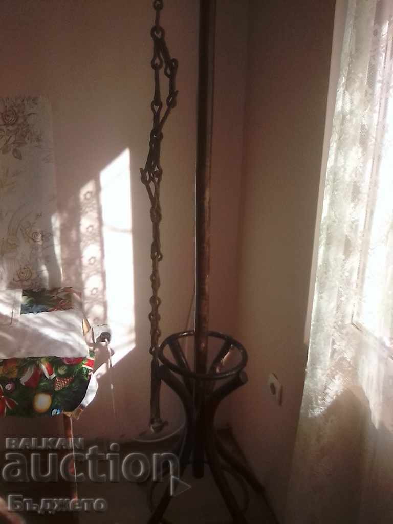 Old wrought iron hearth chain