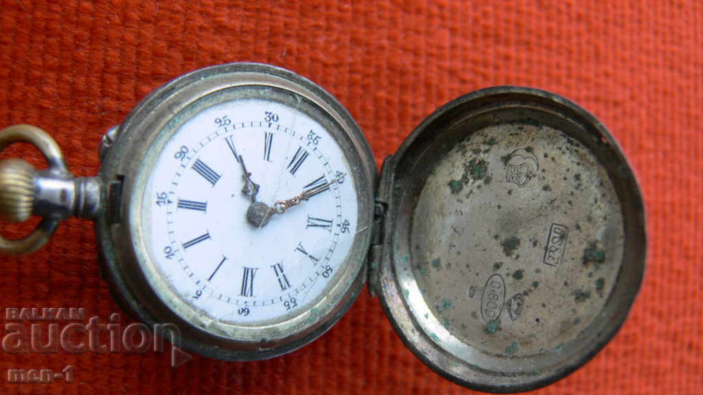 SILVER POCKET WATCH WITH MANY HALLMARKS with price 150.00 BGN | € 76.69 SILVER POCKET WATCH WITH MANY HALLMARKS with price 150.00 BGN | € 76.69