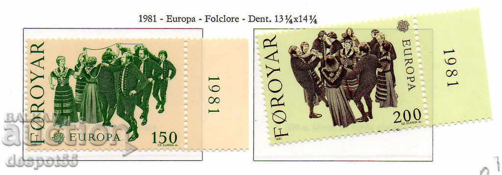 1981. Insulele Feroe. Europa - Folclor.