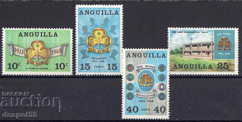 1968. Anguilla. Asociația Mișcării Scout pentru Fete.