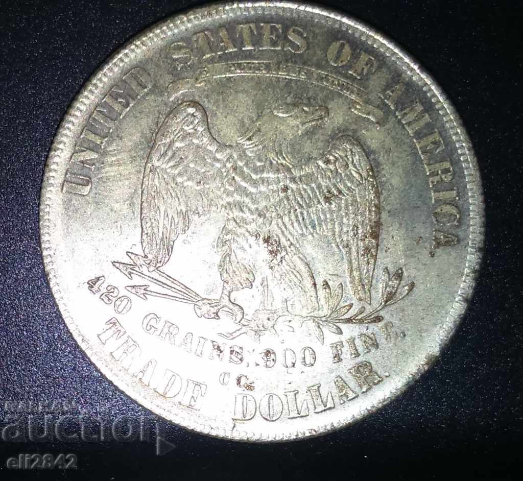 1 Trade Dollar USA 1975 г. - Реплика