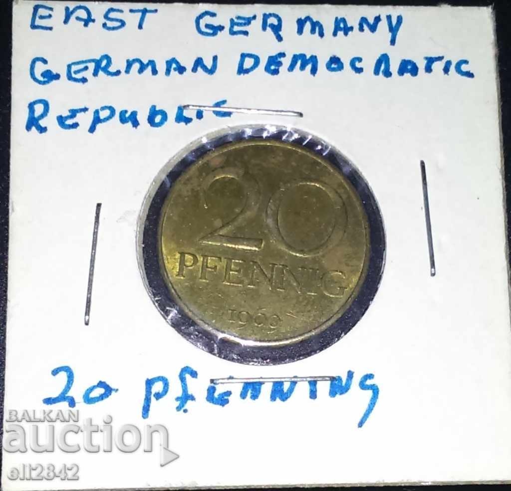 20 Pfennig Germania DDR 1969