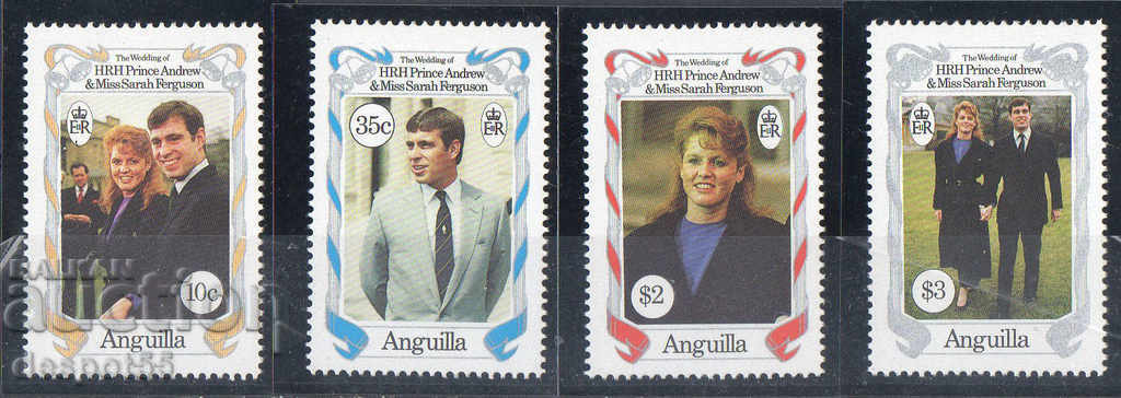 1986. Anguilla. Printul Andrew și domnișoara Sarah Ferguson.