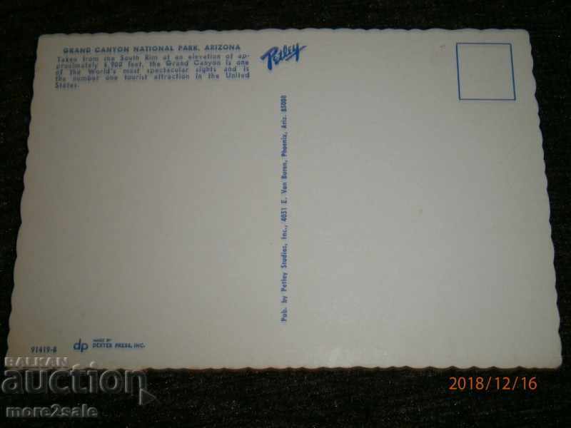 Postcard - GRAND CANYON - ARIZONA - USA - NOT TRAVELED with price 0.60 BGN | € 0.31 Postcard - GRAND CANYON - ARIZONA - USA - NOT TRAVELED with price 0.60 BGN | € 0.31