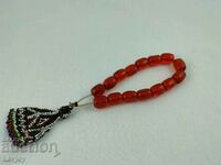Rosary red transparent amber