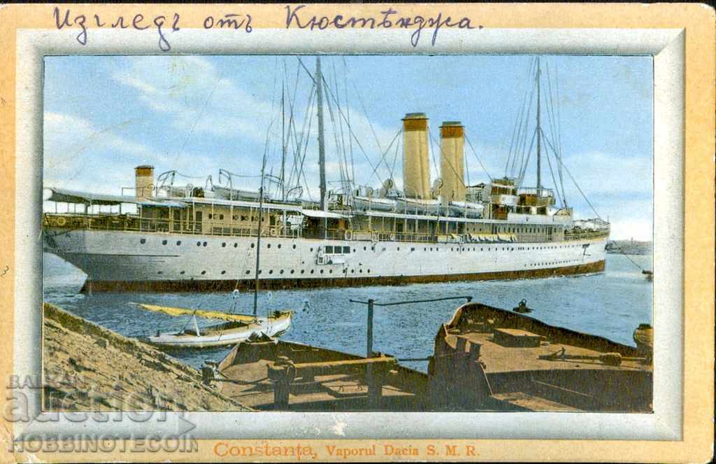 ROMÂNIA CARTE POȘTALĂ CONSTANȚA KÜSTENDJE NAVĂ PORT 1916