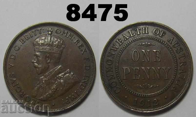 Австралия 1 пени 1912 XF+ монета