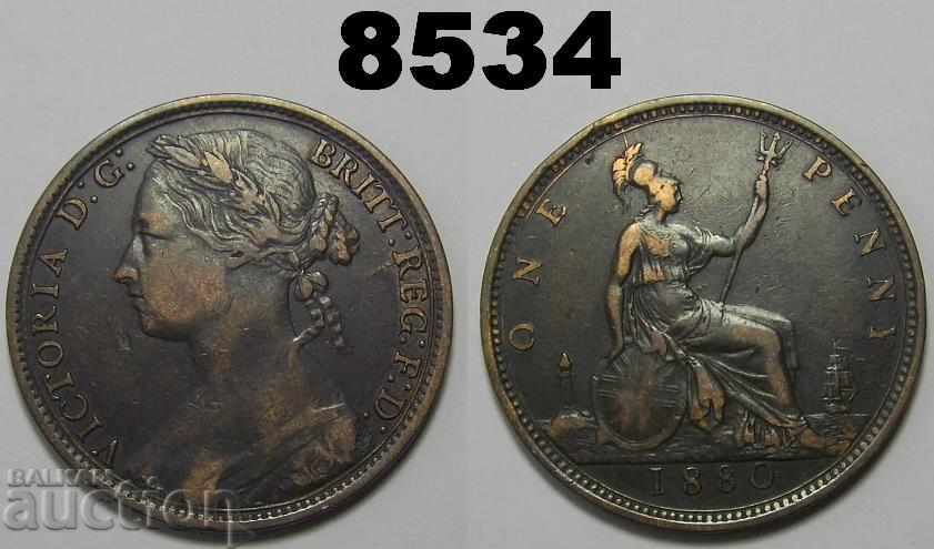 Marea Britanie 1 monedă penny 1880