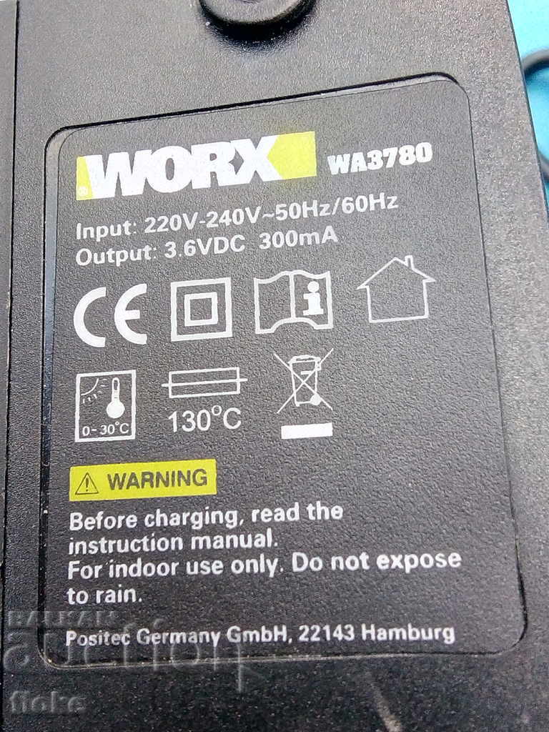 Charger Worx wa 3780 - 6 Charger Worx wa 3780 - 6