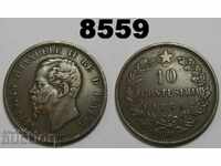 Italy 10 cents 1866 M coin