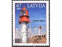 Чиста марка Морски фар  2007  от Латвия