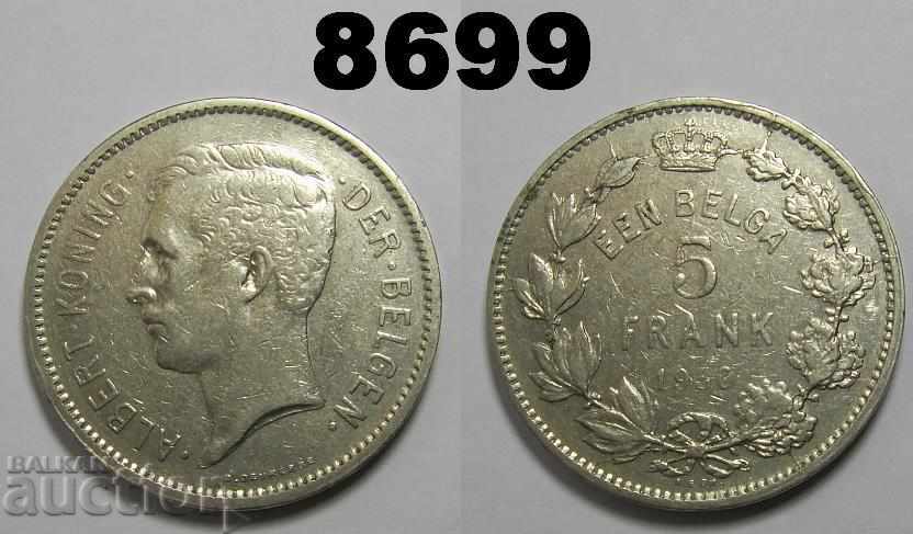 Belgia 5 Franc 1930 Moneda