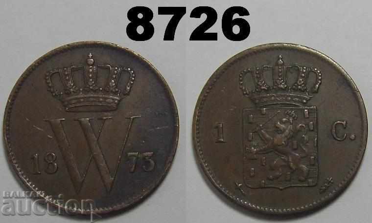 Холандия 1 цент 1873 монета
