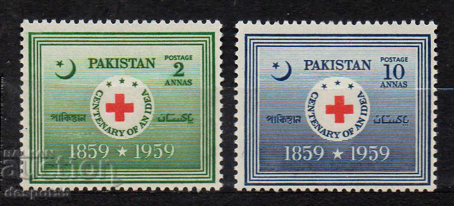 1959. Pakistan. 100 yr Red Cross.