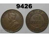 Австралия 1 пени 1933 монета