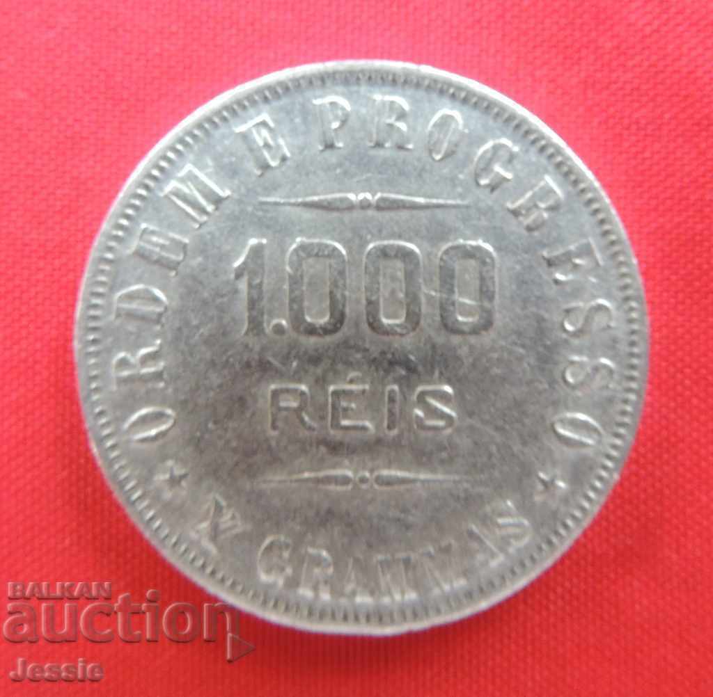 1000 Reis 1907 Brazil Silver 1000 Reis 1907 Brazil Silver