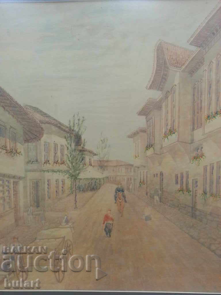 Auction  Painting "Sofia" Lazar Parashkevanov Identification