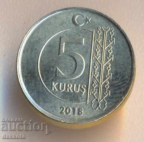 Τουρκία 5 kurish 2018 έτος