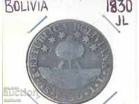 Bolivia 4 sare 1830, argint, 13 grame