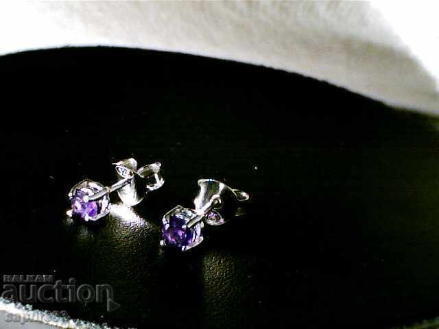 BEAUTIFUL EARRINGS WITH NATURAL AMETHYSTS - 6 BEAUTIFUL EARRINGS WITH NATURAL AMETHYSTS - 6